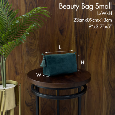 Velvet Makeup Travel Pouch Handmade Cosmetic Bag Luxury Velvet Travel Bag Makeup Skincare Organizer
